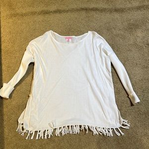 Lilly Pulitzer fringed tunic sweater